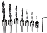 Senker Bohrer 7 tlg HSS 5 Flöte Senkbohrer Set Screwdriver Reibahle Holz Metall Aluminium Kunststoff Countersink Drill Werkzeug 3-10mm