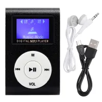 0,8-palcový LCD displej, prenosný mini hudobný prehrávač MP3, kovový mini klip, podpora MP3, pamäťová karta s 3,5 mm slúchadlami