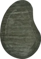 BELIANI Koberec zelený viskózový 160 x 230 cm asymetrický nepravidelný tvar dizajnový koberec