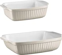 Mäser 931137 Kitchen Time Auflaufform, rechteckig, grau/weiß, 2-teilig (1 Set)