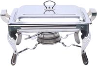 6 L Chafing Dish Buffet Speisenwärmer Edelstahl  Warmhaltebehälter Wärmebehälter mit  Deckel   Silber