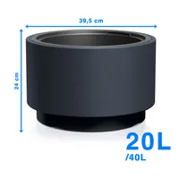Prosperplast s.r.o. Kvetináč s vložkou HEOS antracit 39,5 cm