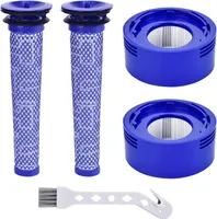 2 Stück V8 HEPA Filter Set für Dyson V8, V7 – Nachmotorfilter & Vorfilter für Animal, Absolute, Akku Staubsauger – Ersatzteile