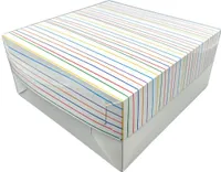 Tortenkarton, farbig mit Deckel, 2-Teilig, 32x32x15cm