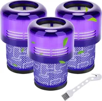 3er-Pack Filter für Dyson V11 V15 SV14 SV17 SV22 Absolute Animal Extra Pro Detect Torque Drive Akku-Staubsauger, waschbare Ersatzeinheit