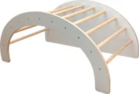 Kletterbogen 2in1 mit tisch, montessori Holzwippe, Weiß baby wippe