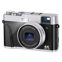 INF Digitalkamera 4K/48 MP/16-facher Zoom/Autofokus/Sucher/Anti-Shake Schwarz