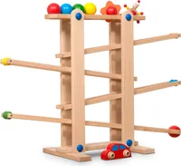 Coemo Kugelbahn Holz 7 mobile Teile