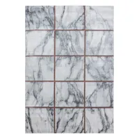 Naxos Fliese teppich kurzflor rechteckig 200x290cm bronzefarbe
