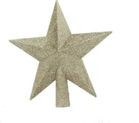 Christbaumspitze - Stern gold - bruchsicher - ca. 19,5 cm
