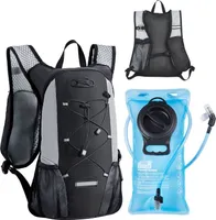 Laufrucksack Trinkrucksack 2L - TPU Fahrradrucksack zum Wandern - Schwarz - Ideal für Laufen und Radfahren