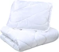 Kinderdecke Baby Bettdecke Kinderbettdecke 80x80 cm - Baby Decke und Kissen 35x40 cm Kinder bettdecken Set Steppdecke Bettzeug Mikrofaser Weiß