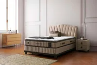 Pointhome Bambi Boxspringbett Set 160x200, H4 / H5, Thermall, Matratze mit Topper, Paketfedersystem , 1 x Matratze, 1 x Bettkasten, 1 x Kopfteil