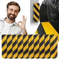 Odbojnik ochronny na ścianę mata do garażu na parking, zestaw 10 szt narożnik odblask 50x20x1.5cm