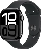 Watch Series 10 GPS, 46 mm Aluminiumgehäuse Diamantschwarz, Sportarmband Schwarz - M/L