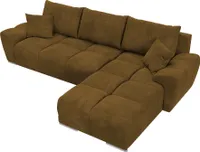 BroMARKT Ecksofa NUBES Schlaffunktion Bettkasten L-Form 298x185x84cm Senf
