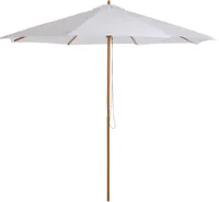 Outsunny Holz Sonnenschirm Holzschirm Gartenschirm Balkonschirm 3m weiß Neu