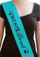 Oblique Unique Schärpe Nicht die Braut JGA Junggesellinnenabschied Hen Party türkis