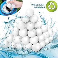 guličky do bazénovej filtrácie tillvex® 700g | Filter pre pieskovú filtráciu | Náhrada 25 kg filtračného piesku | Extra odolné filtračné guličky pre krištáľovo čistú vodu | Ekologická náhrada