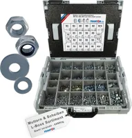 FRANTOS L-Boxx Muttern- und Scheiben Sortiment - in Stahl verzinkt I 6.590 tlg. - Schrauben Sortiment Organizer Schraubensortiment