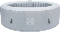 HOME DELUXE - Outdoor Whirlpool - SPLASH - Farbe: Beton - ⌀ 208 cm, Höhe 65 cm, 130 Luftdüsen - inkl. Abdeckung, Reparaturset, Filterset I Außen Whirlpool Spa für 6 Personen