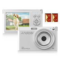 Andoer Kompakte 4K-Digitalkamera, Video-Camcorder, 50 MP, 2,88 Zoll, IPS-Bildschirm, Autofokus, 16-facher Zoom, Anti-Shake-Gesichtserkennung, Smile Capture, integrierter Blitz