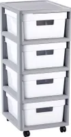 Curver Infinity Rack na kolieskach 4X11L Grey/White