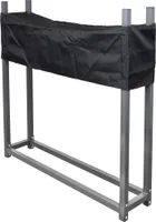 Kaminholzregal Regal Aufbewahrung für Kaminholz Brennholz Holzunterstand Kaminholzständer Brennholzregal Metall mit Abdeckung 112 x 115 cm in Anthrazit V2Aox