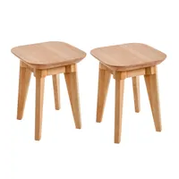 Krok Wood 2x  Hocker Paris aus Massivholz in Buche 35x35x45 cm