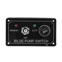 Bilgenpumpenschalttafel - 12V DC mit LED-Anzeige, manuell/aus/automatisch für Boot/Marine