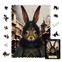 UNIDRAGON Original Holzpuzzle — Graf Kaninchen, 250 Teile, 12.6 x 9 Zoll (32 x 23 cm)