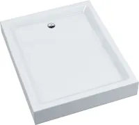AQUABAD® Duschwanne Komplettset NORMA Maße: 80x120cm rechteckig 5x Standfüße + Viega Domoplex Ablaufgarnitur