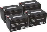 Akku kompatibel Elektro Scooter 1885 4x 12V 15Ah AGM Blei Accu 48V