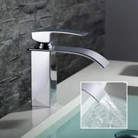 Homelody Wasserhahn Bad wasserfall，Waschtischarmatur mit Badarmatur,Waschbeckenarmatur,Einhebelmischer Armatur für Waschtisch,Chrom Mischbatterie
