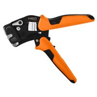 NEO TOOLS Crimpzange zum Verpressen von Aderendhülsen, CRV-Stahl, Länge 230mm, selbsteinstellend 0,08-16 mm2, AWG 26-5, 2-Komponenten-Griff TPR+ABS