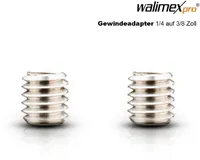 Walimex pro závitový adaptér 1/4 na 3/8 palce, 2x