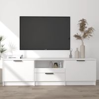 KAMELUN TV-Schrank Weiß 140x35x40 cm Holzwerkstoff