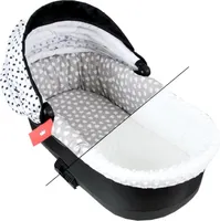 BABYLUX Nestchen für Kinderwagen BABYWANNE Matratze 2Tlg Set W7. Weiß + Herzen