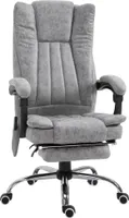 Fotel masujący Vinsetto Fotel biurowy Fotel masujący Funkcja podgrzewania Funkcja odchylania Funkcja masażu Podnóżek Gruba tapicerka Szary 62 x 67 x 113-120 cm