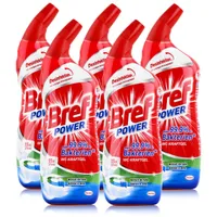 Bref Power WC-Kraftgel gegen 99,9% gegen Bakterien 750ml (5er Pack)