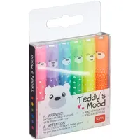Legami - 6er Set Mini Textmarker Teddy's Mood, 6 Stück (1er Pack)