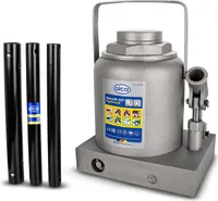 alca® Wagenheber 50t Hydraulischer Stempelwagenheber Hubhöhe 205-390mm Unterstellheber Stempel-Wagenheber aus robustem Qualitätsstahl für SUV LKW und Landwirtschaft
