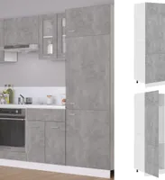 vidaXL Chłodzona szafka ścienna betonowo-szara 60x57x207 cm płyta wiórowa