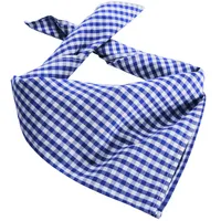 Trachtentuch kariert - blau/weiß