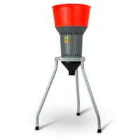 EBERTH Elektrische Getreidemühle mit Standfuß, 1300 Watt Elektromotor, 13L Einfülltrichter, 400 kg/h, Schrotmühle mit Edelstahlklinge, fünf Siebe inkl
