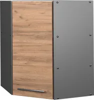 Vicco Eckhängeschrank Fame-Line, 57 cm, Goldkraft Eiche/Anthrazit