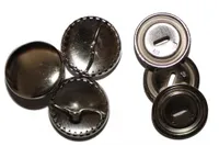 Überziehbare Knöpfe, 19mm - 10 Stück, Knopfrohlinge aus Metall