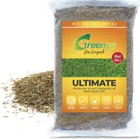 Greenyp® Ultimate I Premium Schattenrasen mit 10% Poa Supina I 0,8 kg für 35m² I Nachsaat Grassamen Rasensamen Rasensaat Gras für schattige Plätze