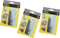 Set von 6 Metallverbindungsplatten mit Schrauben (135x55x2,5 mm, gerade Teile)