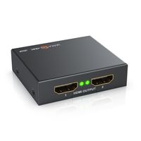 CSL - Rozdzielacz HDMI, 2-portowy rozdzielacz Mini 4K UHD 1x wejście HDMI na 2x wyjście HDMI